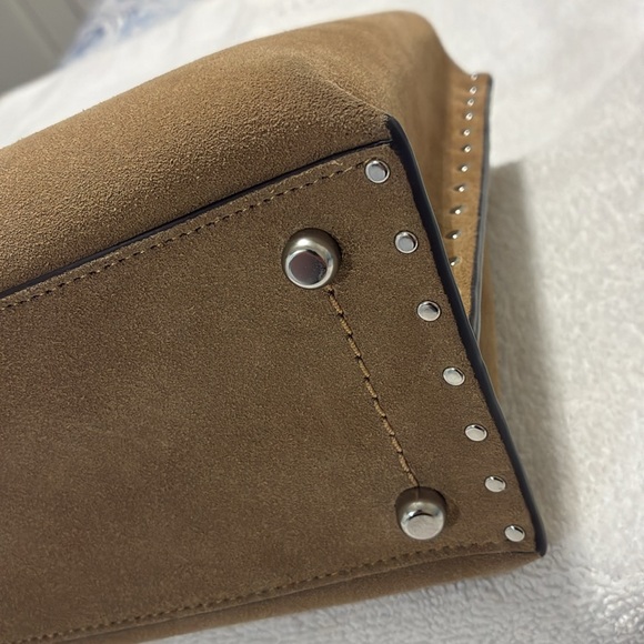 Coach Suede Willow Tote Bag 24 With Rivets - Picture 3 of 13